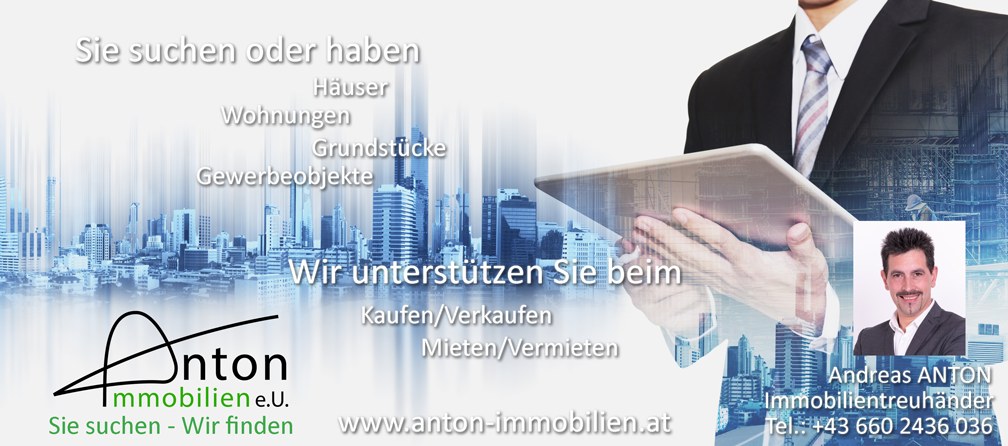 Sie suchen oder haben Häuser, Wohnungen, Grundstücke, Gewerbeobjekte? Wir unterstützen Sie beim Kaufen/Verkaufen und Mieten/Vermieten.